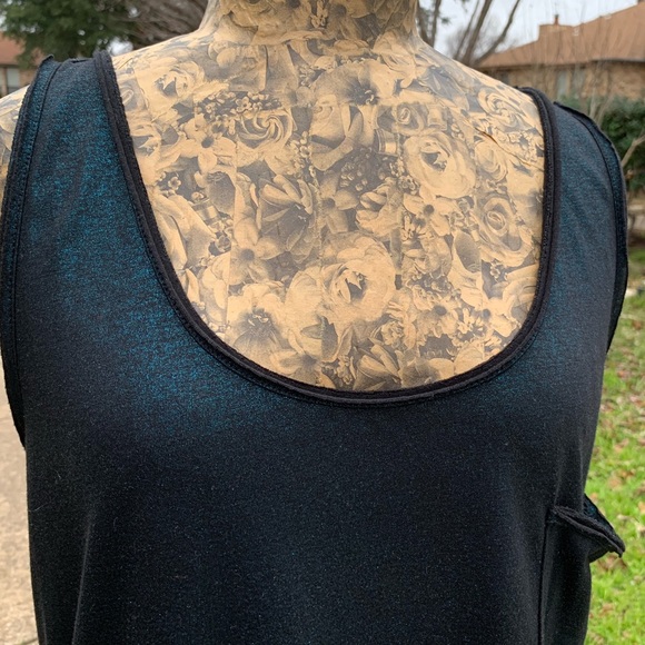 Metallic Blue / Green Shine Tank Top || Large - Picture 2 of 5